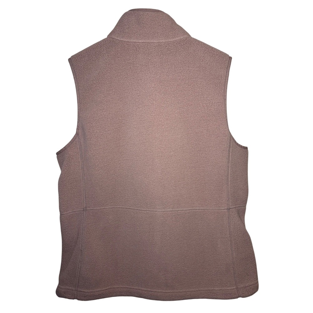 L.L. Bean Mountain Classic Fleece Vest Womens Large Regular Mauve Pink Full Zip - Picture 4 of 7